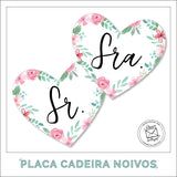 PLACA CADEIRA DOS NOIVOS