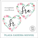 PLACA CADEIRA DOS NOIVOS