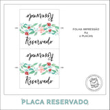 PLACA RESERVADO